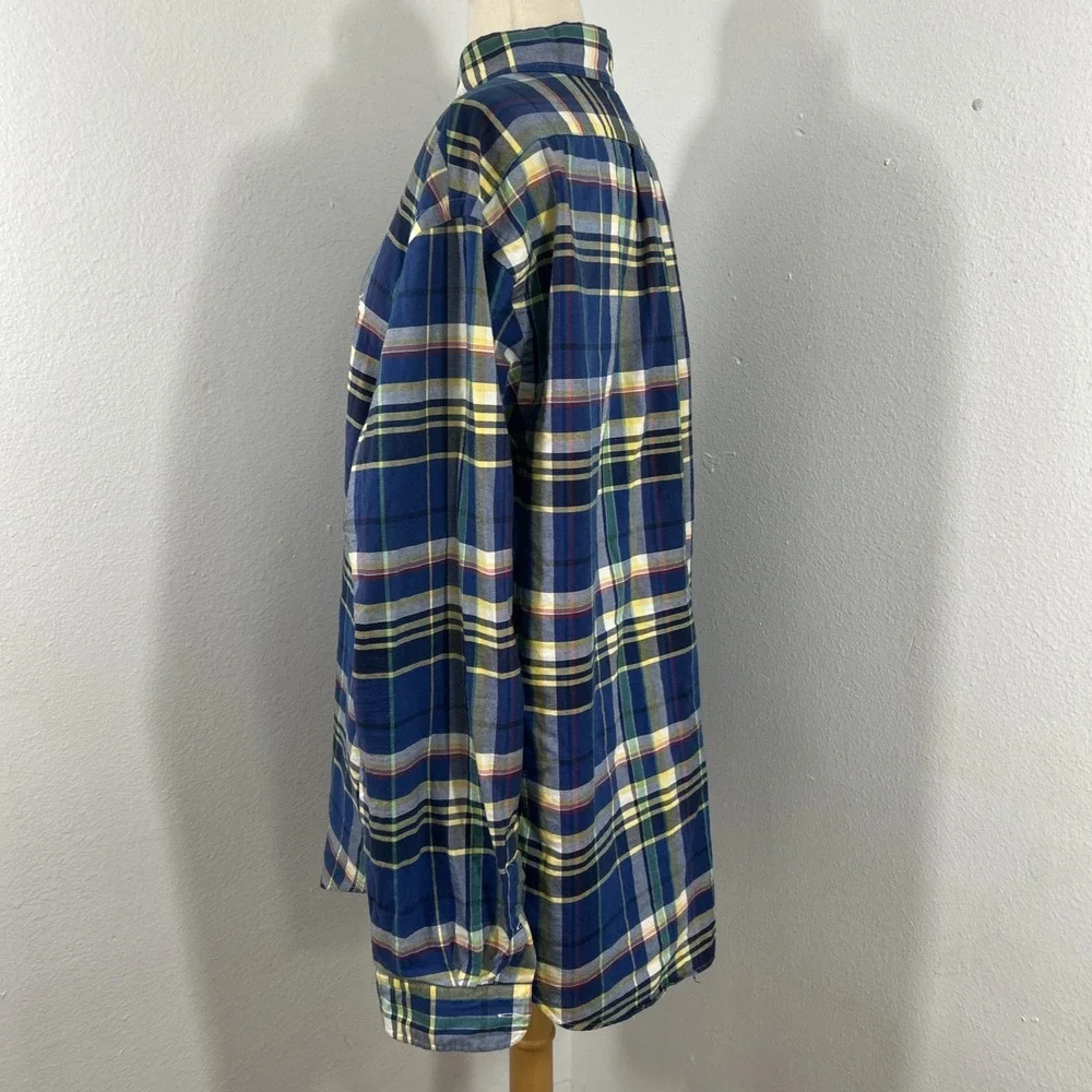 Ralph Lauren Shirt Mens XLT Multicolor Plaid Preppy Classic Fit Western‎